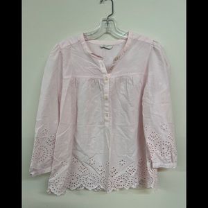 💕Pale Pink Vintage Lucky Brand Women’s Size Large Blouse